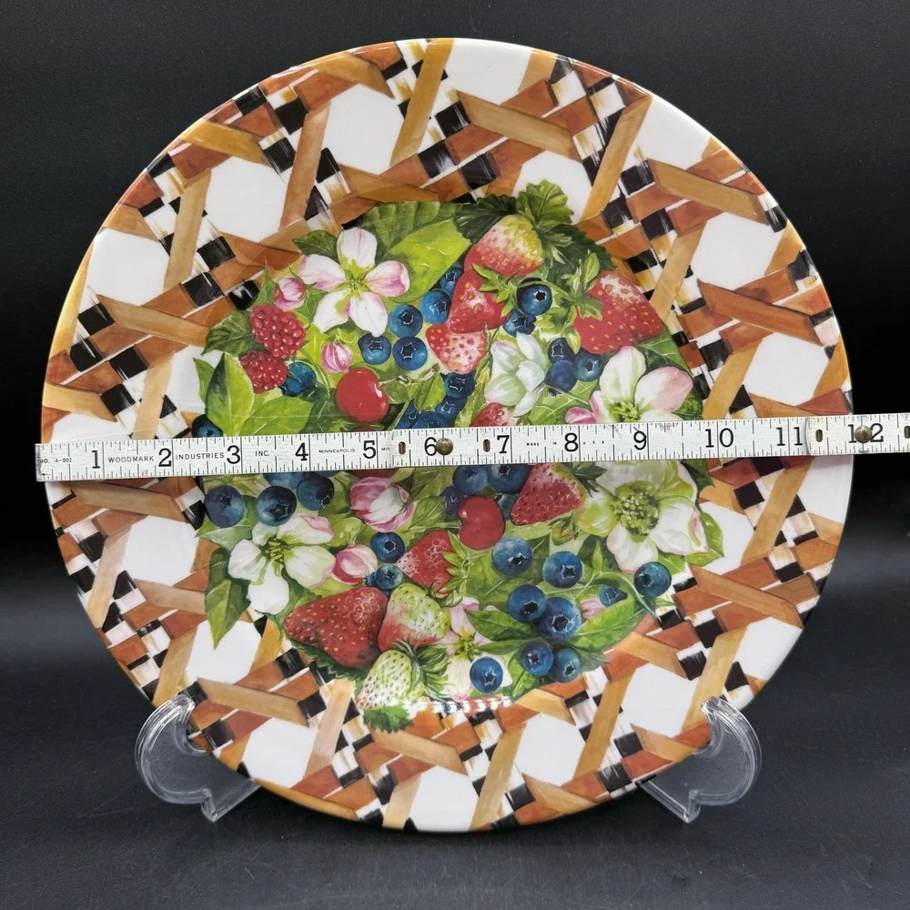 MacKenzie-Childs Berries & Blossoms Melamine 12